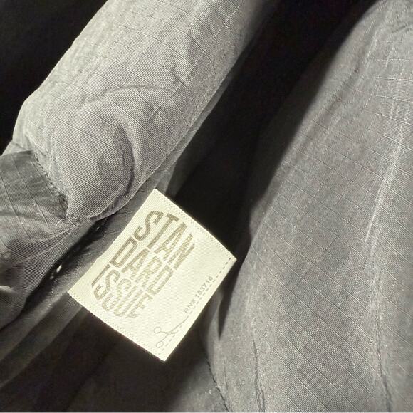 Standard Issue Black Nylon Snap Front Puffer Vest Men Small - Picture 9 of 9